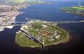 Insel Dänholm aus der Luft Insel Dänholm aus der Luft