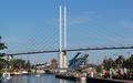 Die Rügenbrücke vom Dänholm aus betrachtet Die Rügenbrücke vom Dänholm aus betrachtet