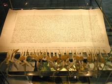 Urkunde des Stralsunder Friedens im Kulturhistorischen Museum Urkunde des Stralsunder Friedens im Kulturhistorischen Museum